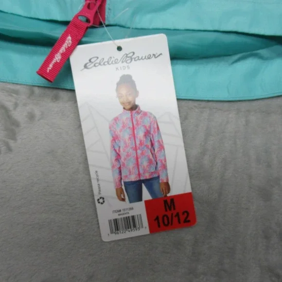 Eddie Bauer Jacket Kids Medium 10/12 Pink Waterproof Removable Liner 3in1 NEW